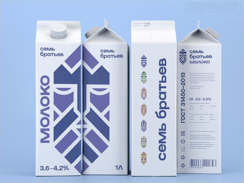 致敬古老雕塑藝術的俄羅斯牛奶品牌logo與包裝設計